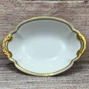 Theodore Haviland Limoges France Gold‎ Accent Scalloped Dish
